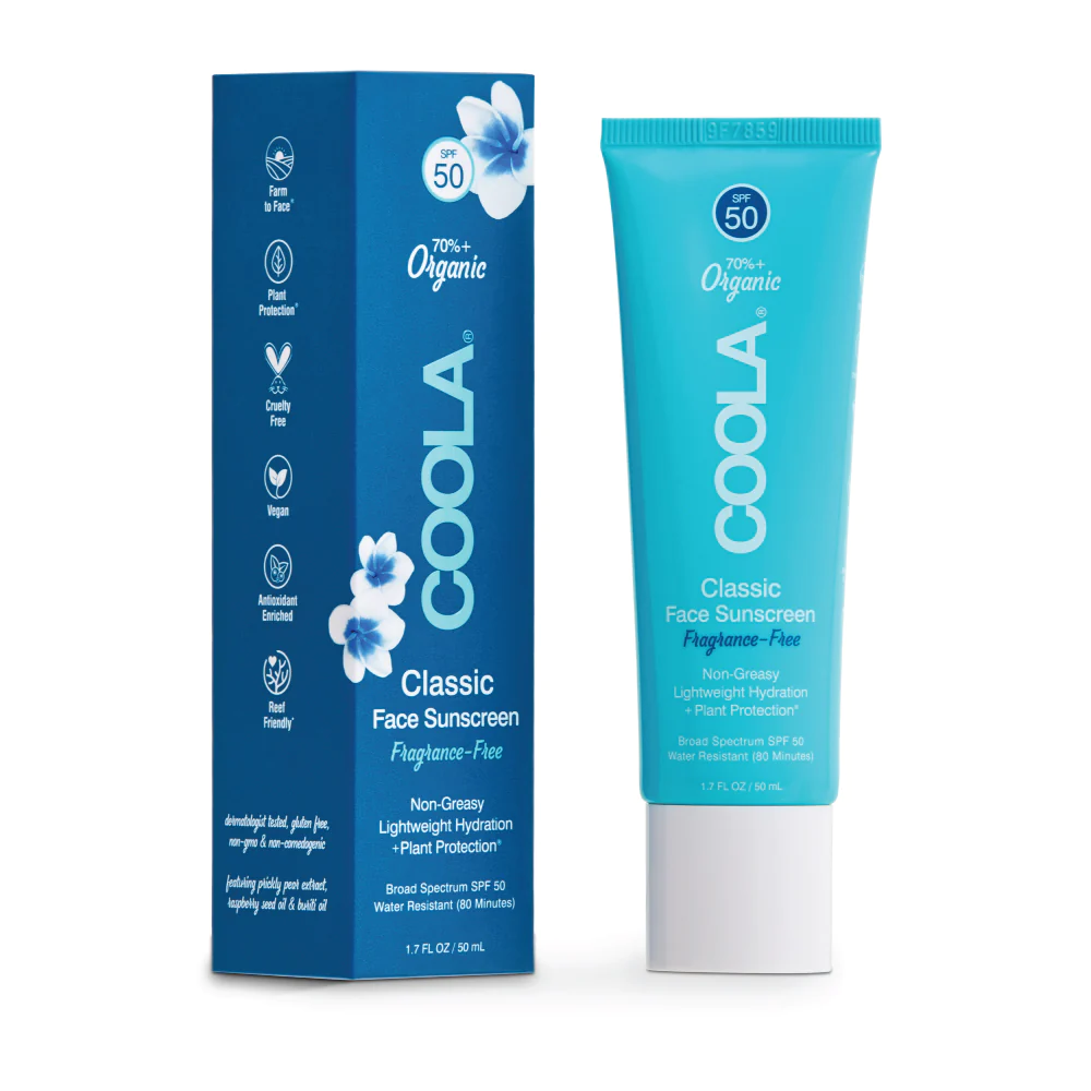 COOLA Classic Face SPF 50 Fragrance Free Lotion (50ml)